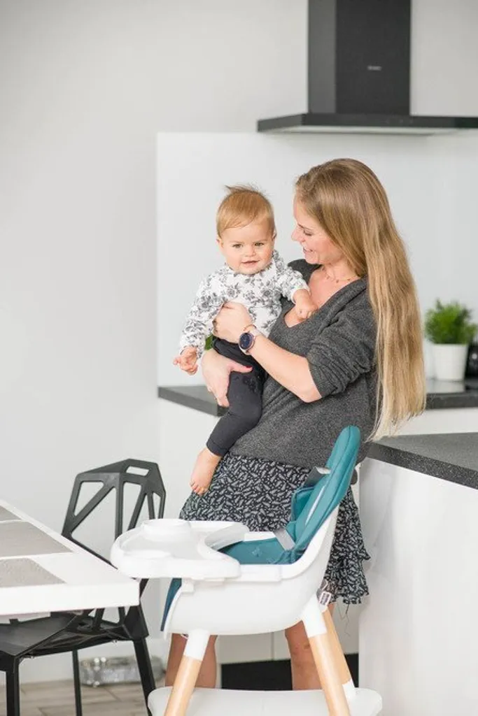 Seggiolone Design Scandinavo Caretero Tuva Verde Scuro 2in1 - 25