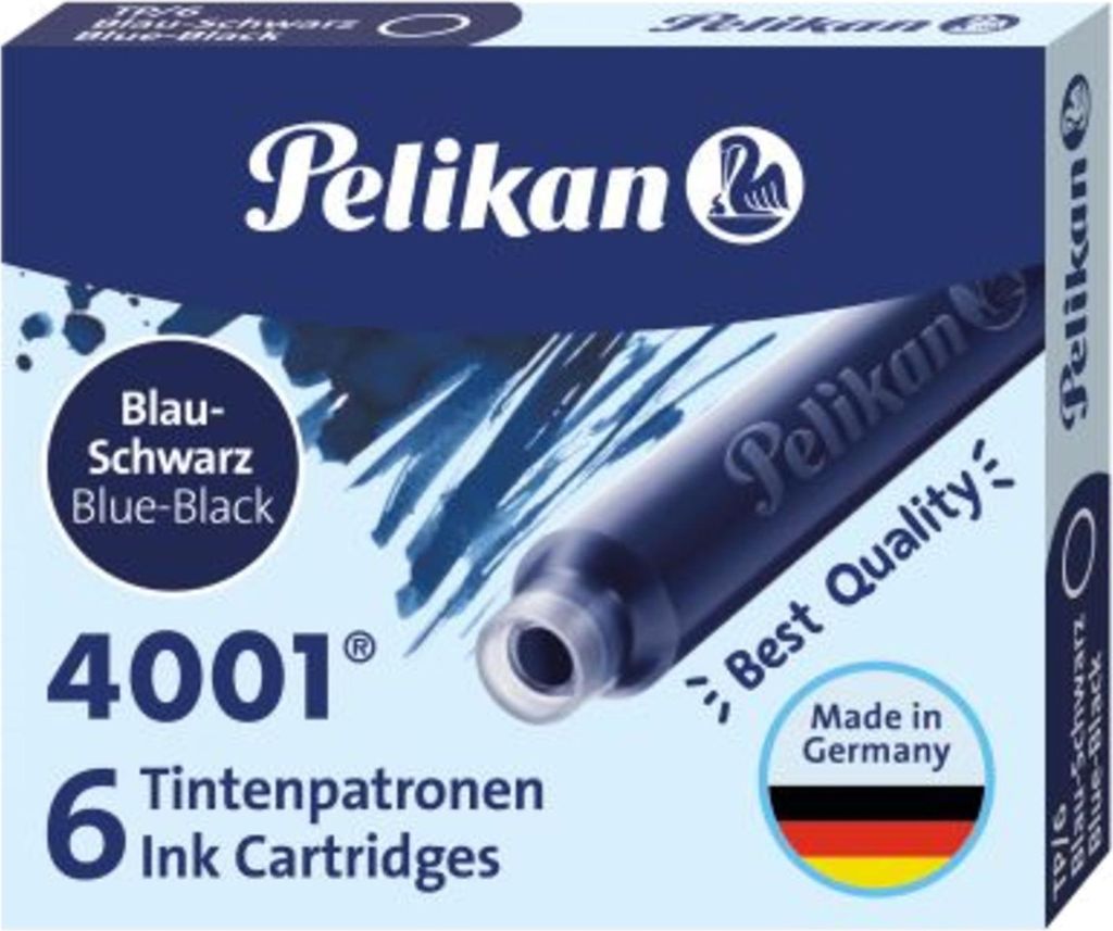 Pelikan® 301184 Cartouche d'encre 4001® TP/6 - bleu-noir, 6 Image du produit 