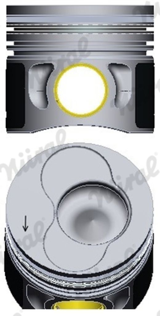NÜRAL 87-114907-45 Kolben für VW Golf IV Schrägheck (1J1) POLO (9N) Transporter V Bus (7HB, 7HJ, 7EB, 7EJ, 7EF, 7EG, 7HF, 7EC) Multivan V SHARAN