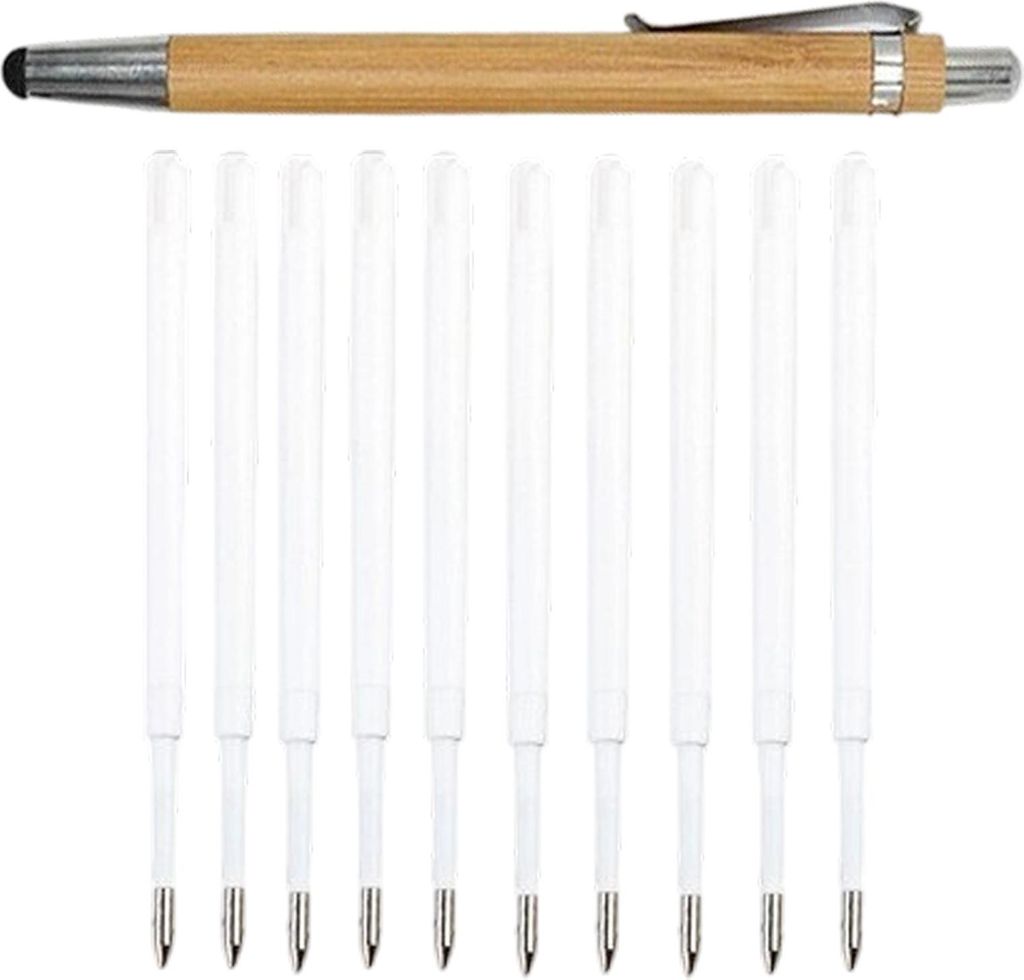 Kugelschreiber mit Gravur Personalisierte Geschenke,1 Holz-Kugelschreiber mit 10 schwarzen Ersatzminen, Personalisiert, Druckkugelschreiber, Kugels...