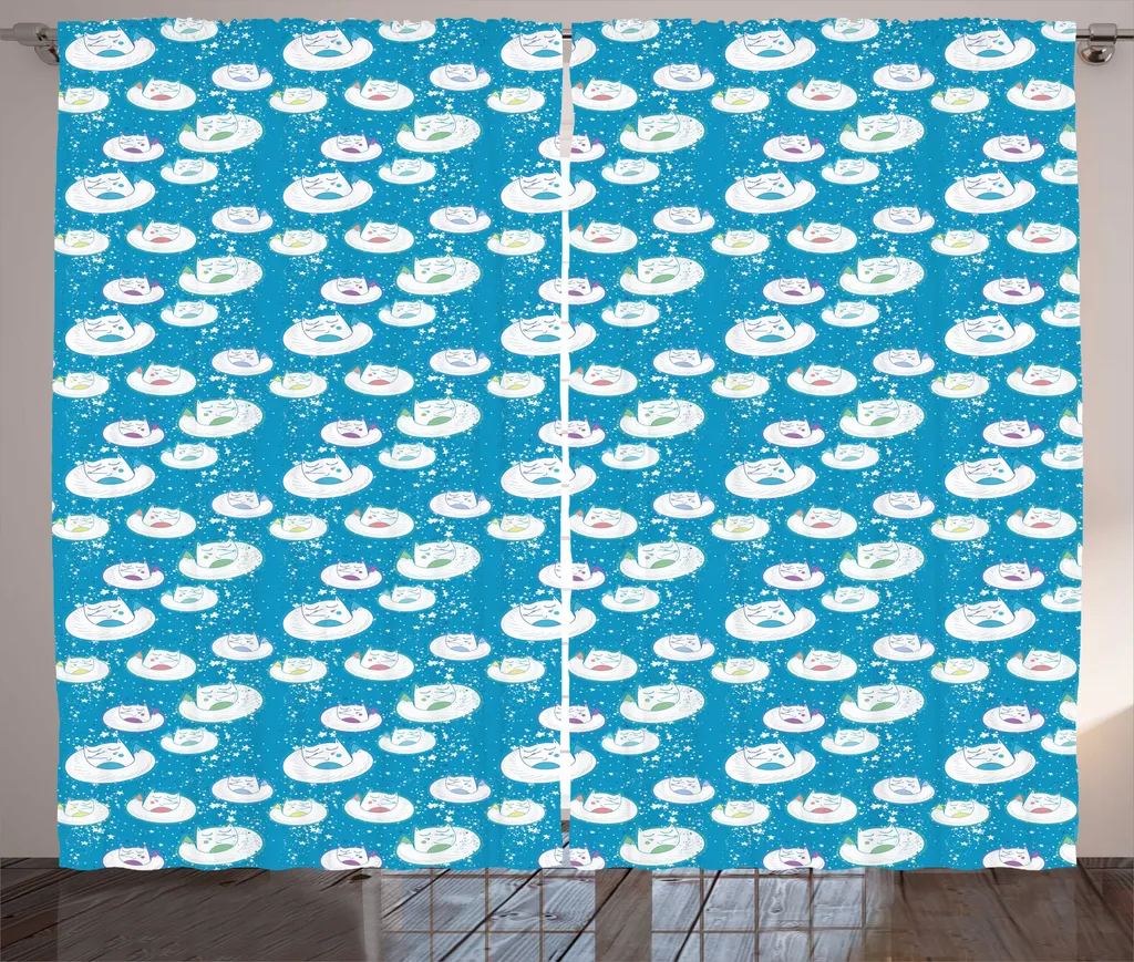 Tenda Soggiorno ABAKUHAUS Volpi Stelle 280x175cm - Pronte da Appendere