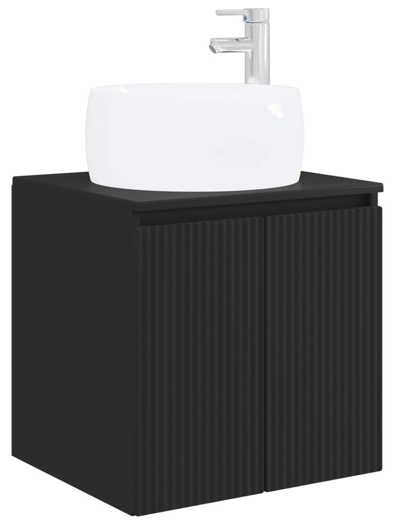 Wandmontierte Waschtisch Schwarz 49,5 x 44,5 x 66 cm
