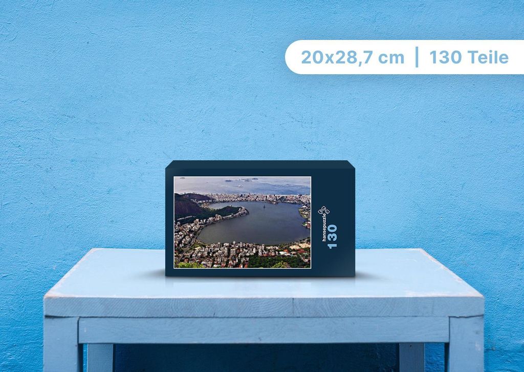 hansepuzzle 107329 - Rio de Janeiro Puzzle, 130 Teile, Reisen, 28,7 x 20,0cm mit hochwertiger Aufbewahrung, Kartonbox & Beutel