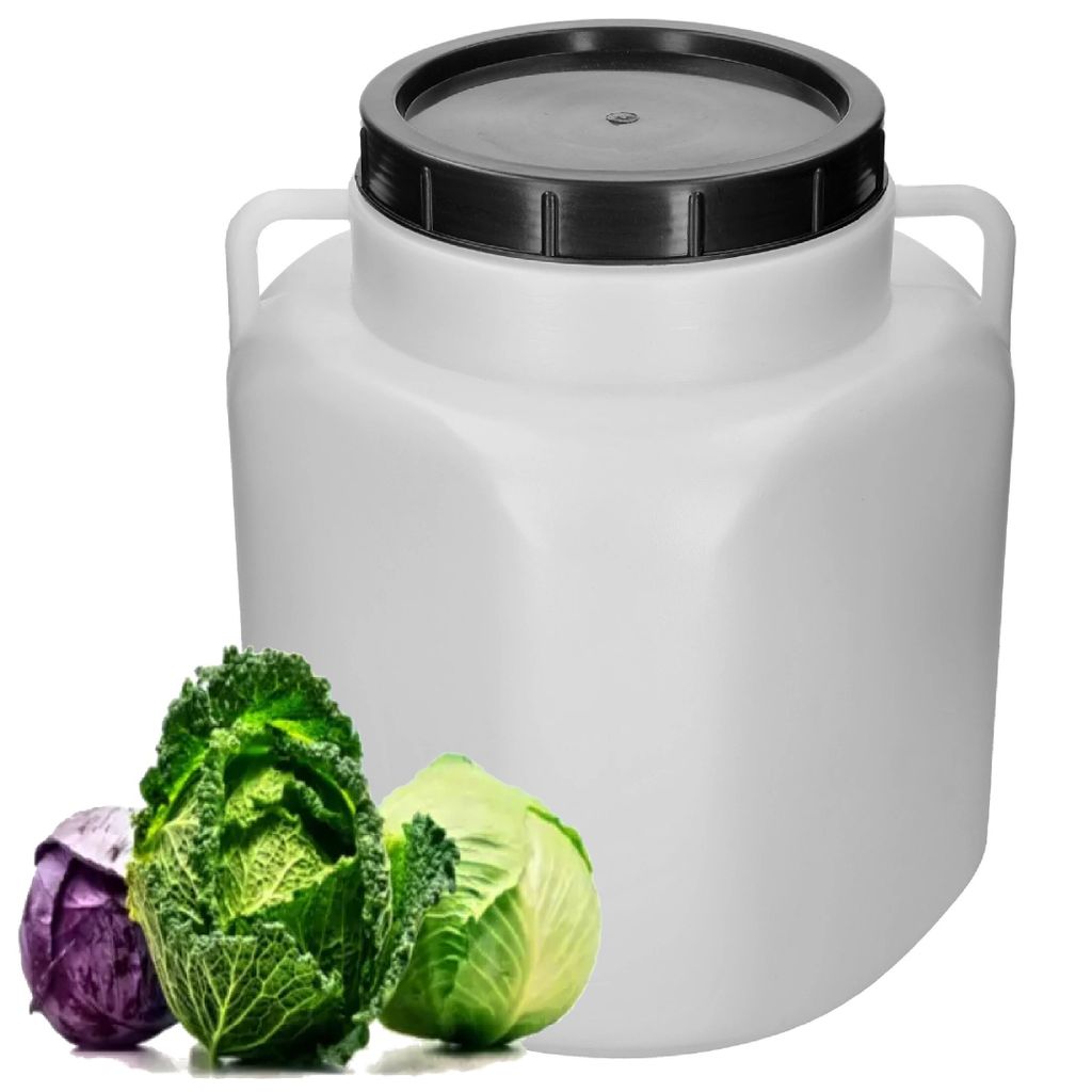 MIKONI Kunststofffass mit Deckel | 30 L | WEISS | Produktbild 