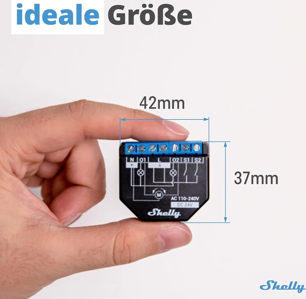 Micromodule Domotique Shelly Plus 2PM Wi-Fi pour Volets et Éclairage Pro - 7