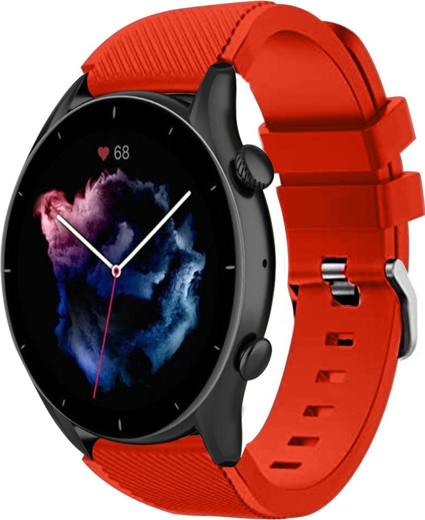 Strap-it Amazfit GTR 3 (Pro) Silikonarmband (Rot)