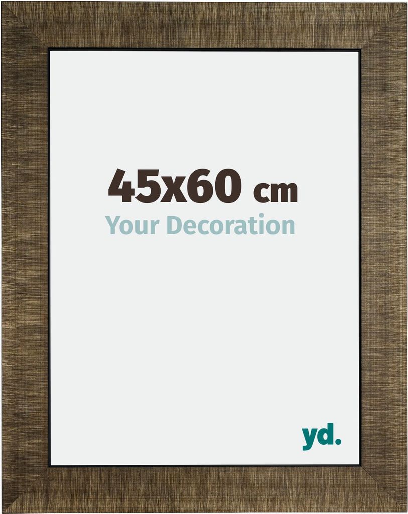 Bilderrahmen, 45x60 cm, Champagner Gebürstet, Holz, Leeds