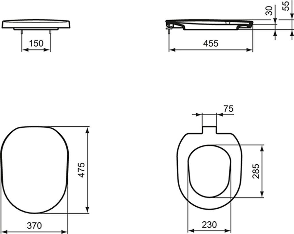 Ideal Standard WC-Sitz Tonic, Softclosin Produktbild 5