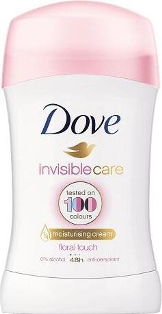 Dove Invisible Care Deo-Stick Blumige Note 40 ml - Lang anhaltender Schutz und Frische, fr empfindliche Haut geeignet