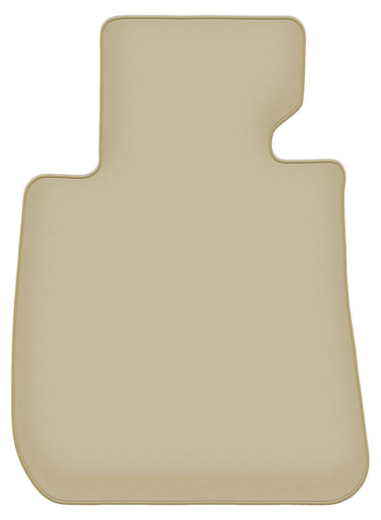 Fahrerfußmatte Velours PREMIUM beige passend für BMW 3 E90 (2004-2011, Limousine) – mit Befestigungen – passgenau