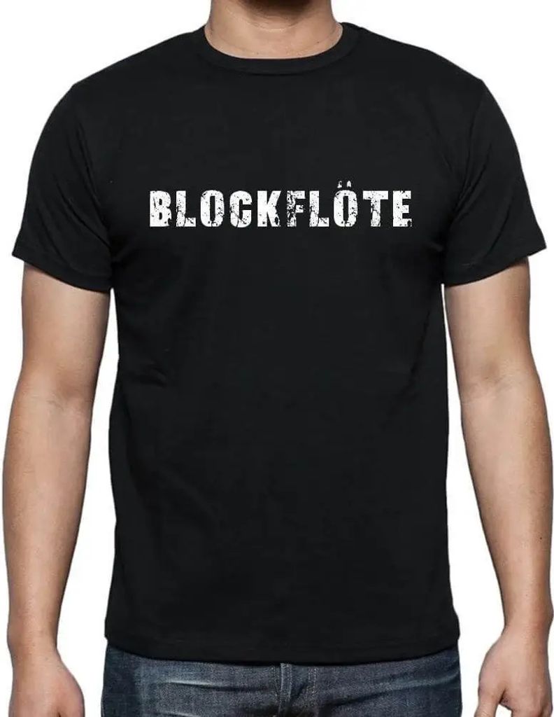 Herren Grafik T-Shirt Blockflöte Öko-Verantwortlich Vintage Jahrgang Kurzarm Lustige Druck Geburtstag Geschenk Mann