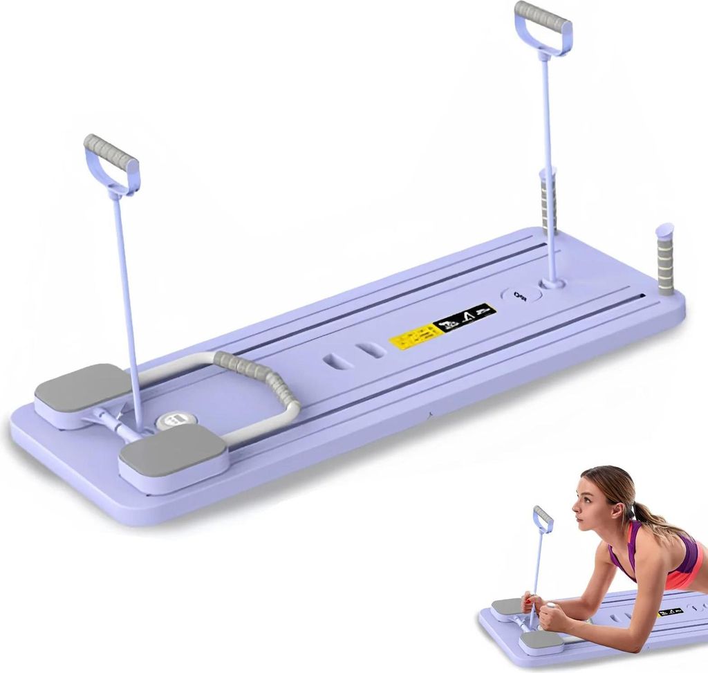 Multifunktionales Trainingsbrett - Push Up Board & Core Trainer - Gleichgewichtstraining - Bauchtrainer - Ganzkörpertraining - Heimtraining - Beige