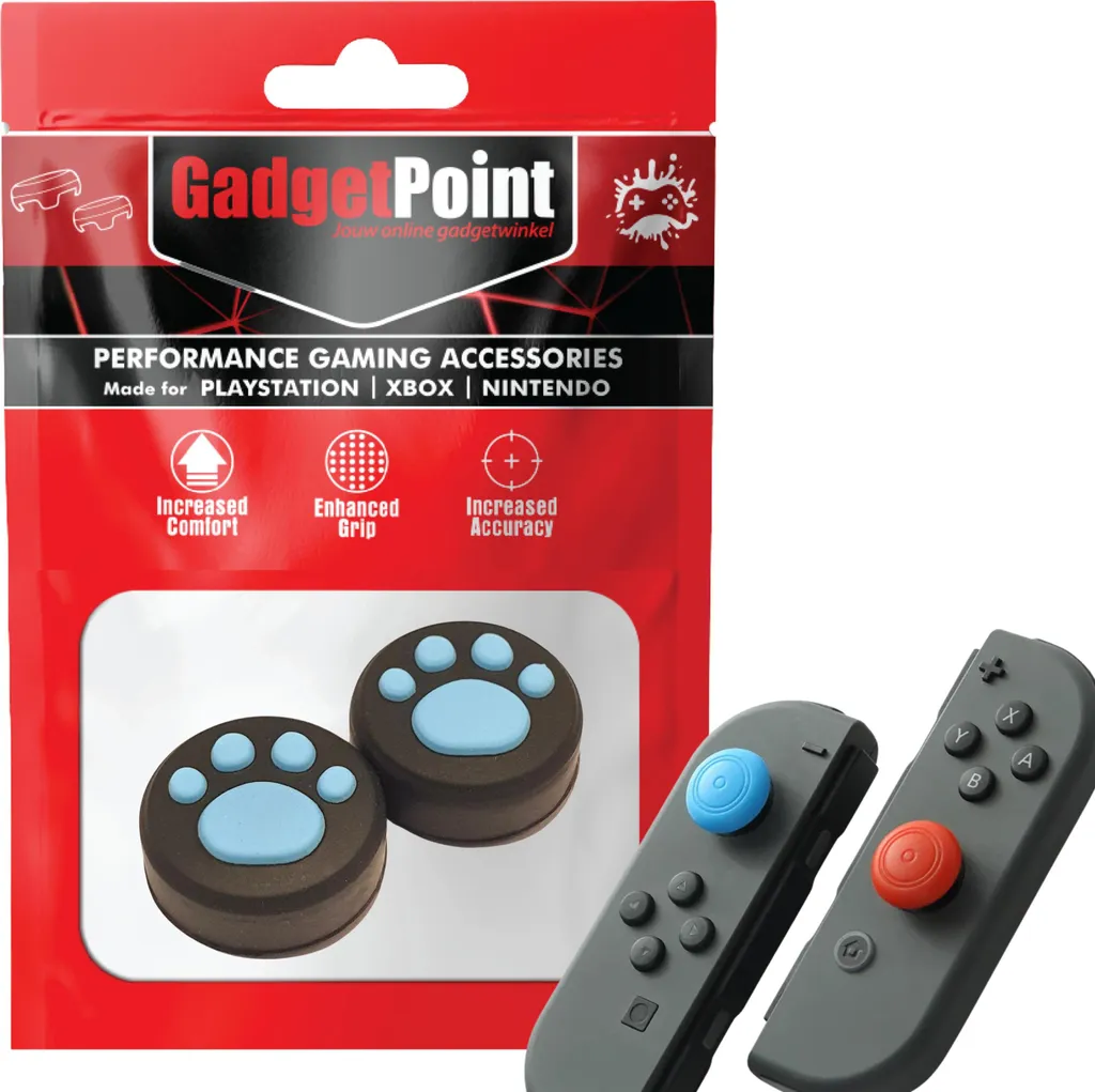 Impugnature per pollice - Impugnature per pollice per controller Nintendo Switch Joy-Con - Impugnature per pollice da gioco - Impugnature per pollice ad alte prestazioni - Cappucci antiscivolo per joystick - Accessori di protezione - Gambe - Nero/Blu - - 1