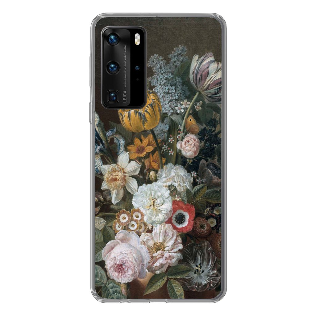 MuchoWow Handyhülle Schutzhülle Hülle für Huawei P40 Pro Stilleben mit Blumen - Gemälde von Eelke Jelles Eelkema Silikon Softcase Handy Hül...