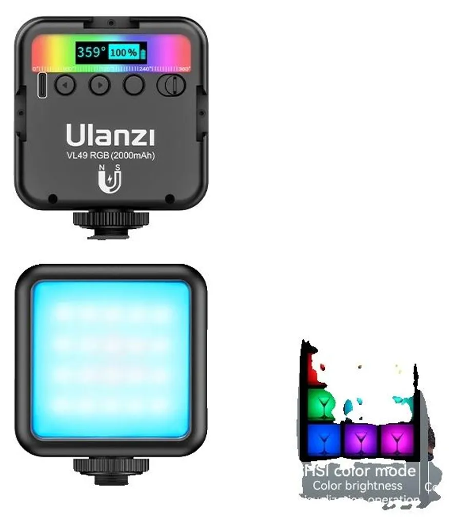 Lampe LED RVB Multicolore VL49 - Température Variable et Fixation Facile