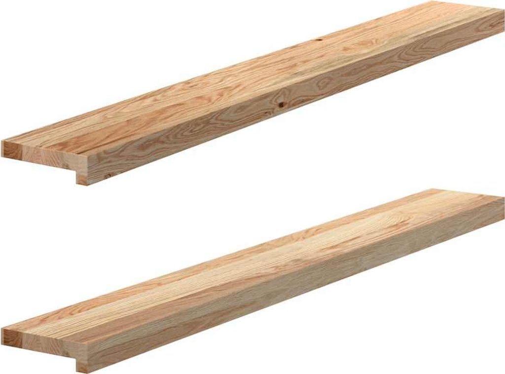 2025 Moderne Fensterbänke 2 Stk. Unbehandelt 120x15x2 cm Massivholz Eiche - Fensterbänke,Design 8700006 1parcel