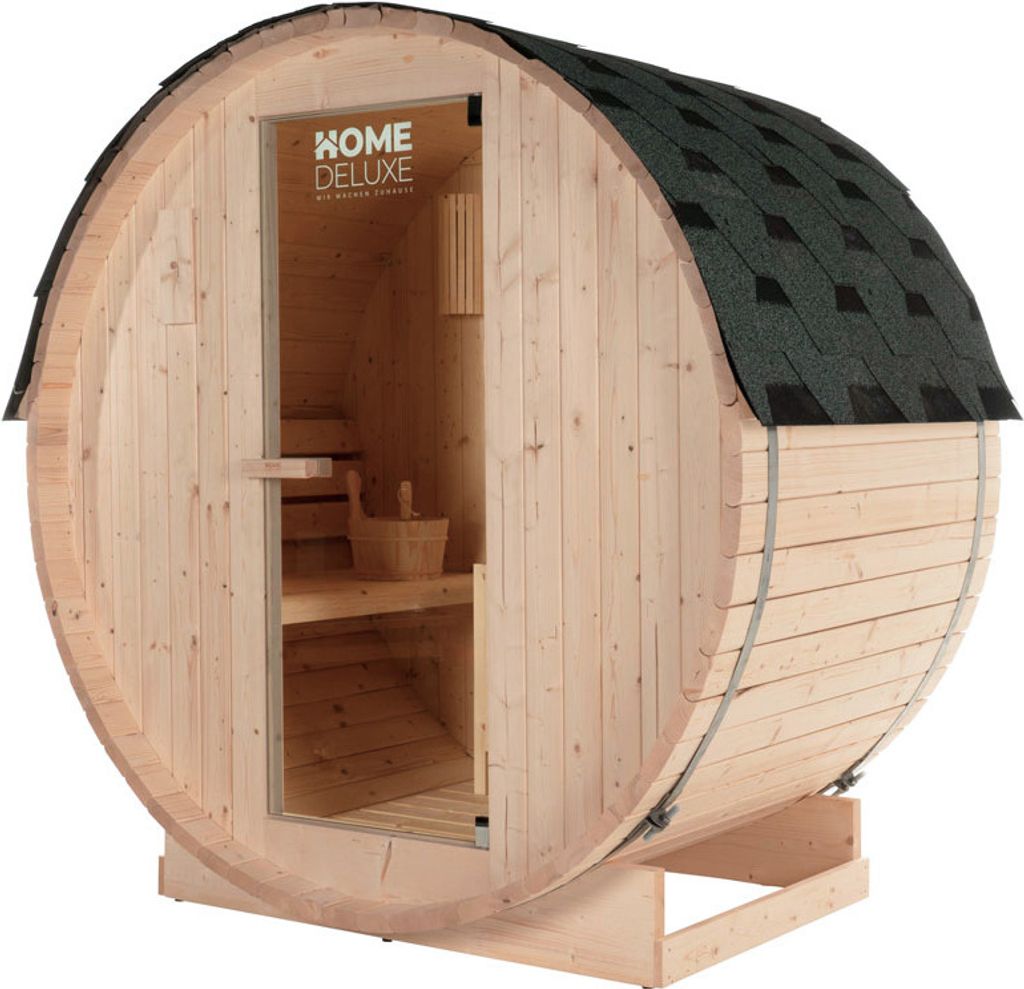 HOME DELUXE Outdoor Fasssauna LAHTI - M inkl. 3,6 kW Produktbild 2