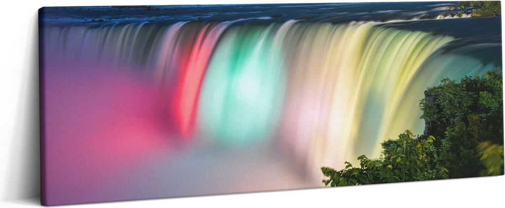 Niagara-Foto – Leinwandbild Wandbild – 125x50 cm – Leinwandbilder – Wandbilder – Schlafzimmer – Flur