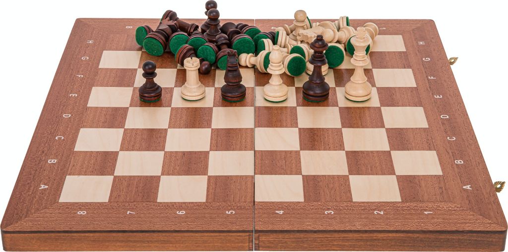 Schach Spiel aus Massivholz inkl. Schachfiguren 28,5 x 28,5 cm - Timmi  Spielwaren Onlineshop