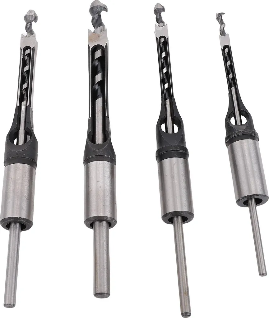 Foret Carré Anti-Éclats pour Assemblages Bois Parfaits - Kit de 4 PCS - 8