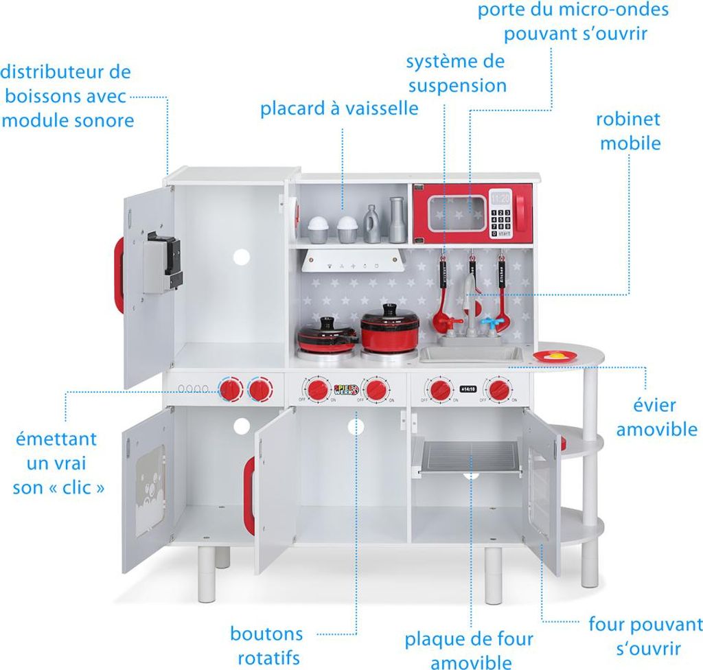 SPIELWERK® Cuisine enfant en bois - Dinette évolutive Image du produit 