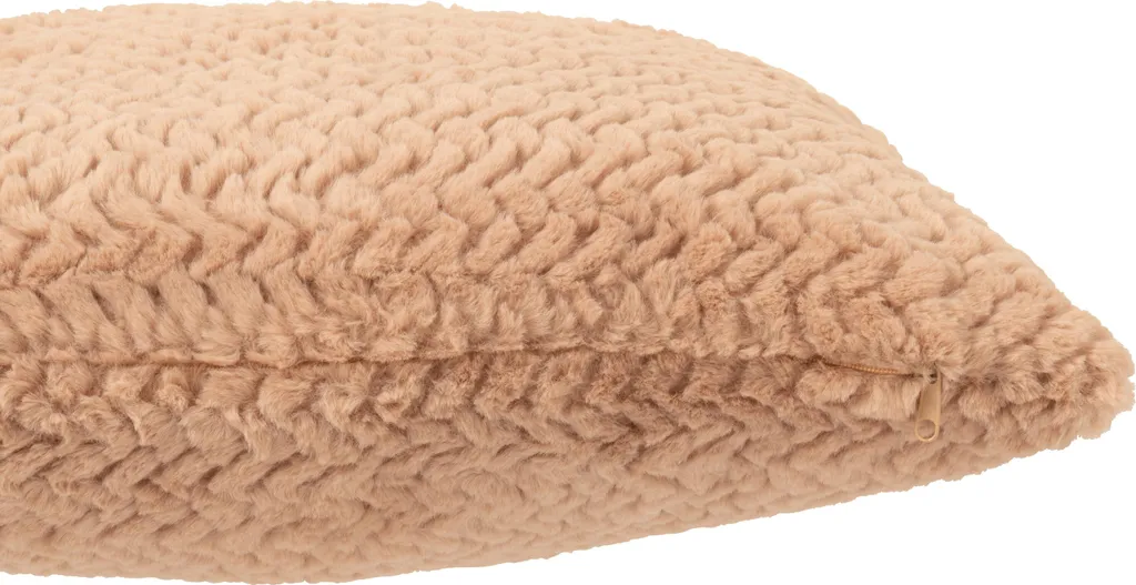 Coussin J-Line Polyester Chameau Texture Douce et Finition de Qualité - 2