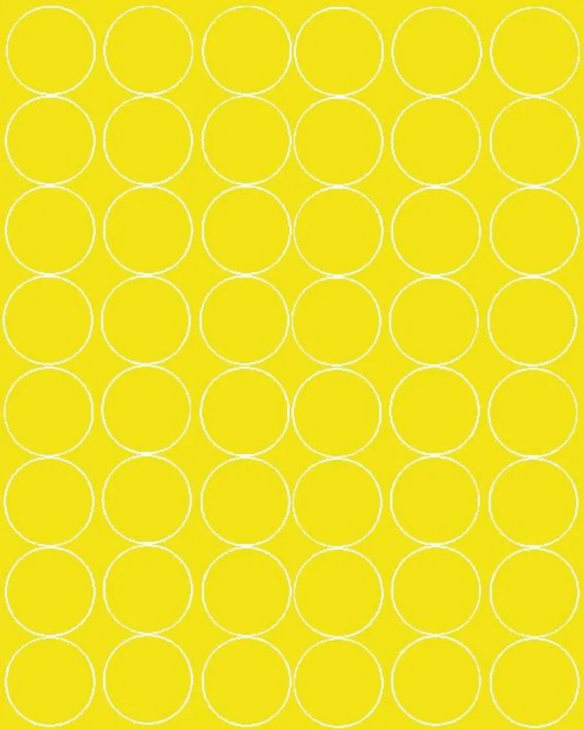 Étiquettes adhésives rondes jaunes 60mm - Stickers brillants pour colis