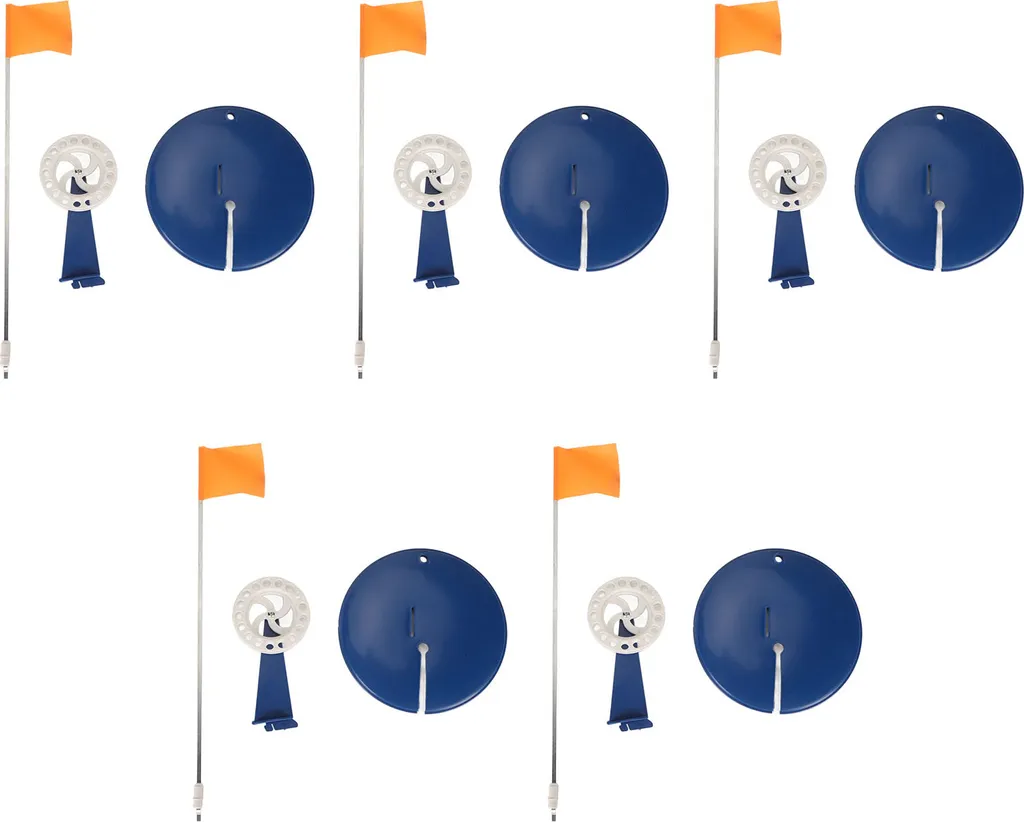 Matériel Pêche Glace Extérieur - 5 Drapeaux Tip-Up pour Surveillance de Ligne
