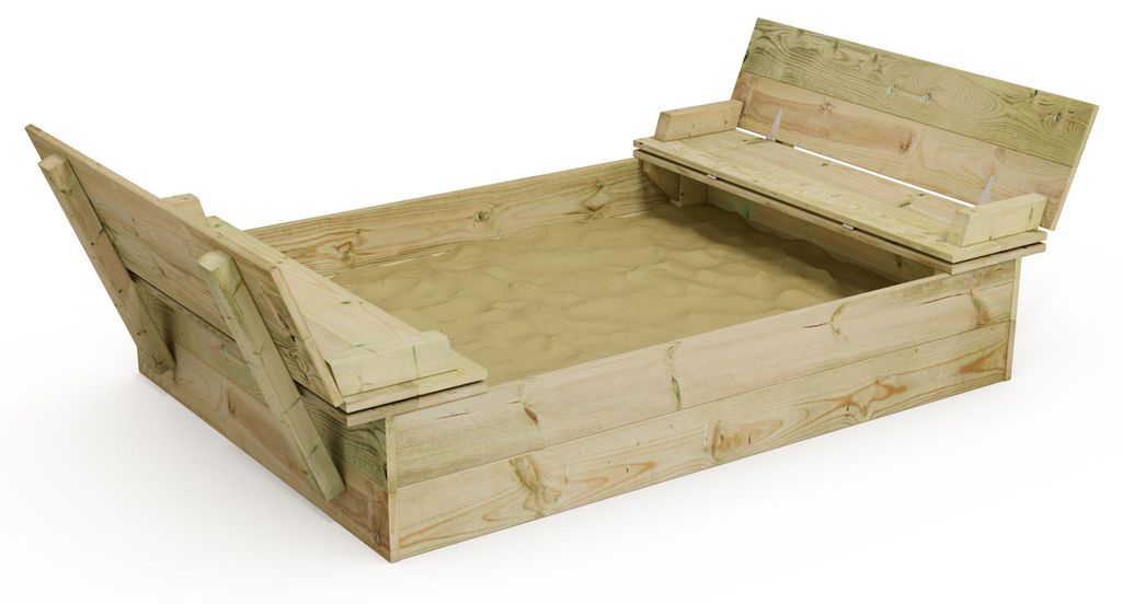 Sandkasten WICKEY Flippey 110x165cm Garten Kinder Sandkiste Produktbild 