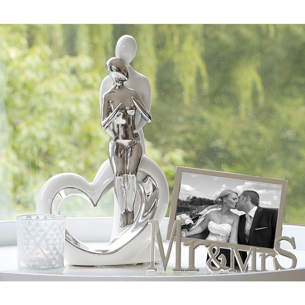 GILDE Francis, Figur, Paar, "Du Und Ich", Keramik, Creme