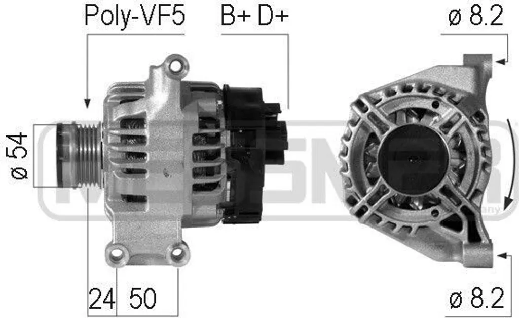 Alternateur ERA 210739A - OE 51788658 pour Fiat 500 et Alfa Mito