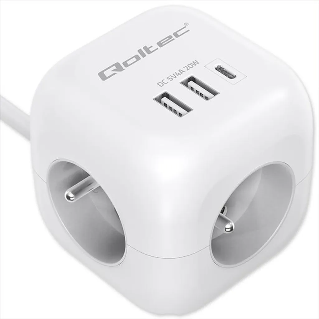 Multiprise Cube pour Gagner de la Place avec USB-C PD 20W Rapide - 10