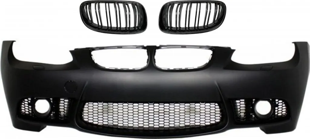 Grille de pare-chocs avant double barrette pour BMW E92 E93 noir