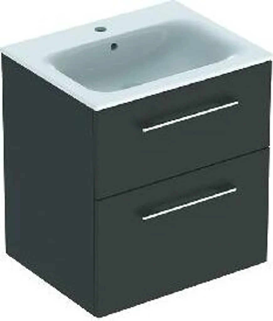 Meuble lavabo Geberit 2 tiroirs 63,5 cm Selnova Square coloris Lava