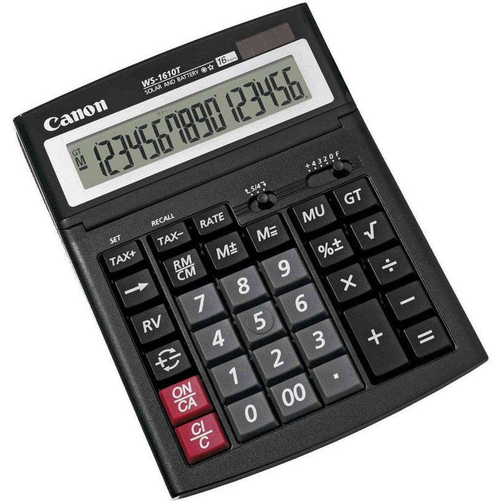 Canon Taschenrechner WS-1610T,16 Ziffern,TAX,IT-Touch,Dual Power