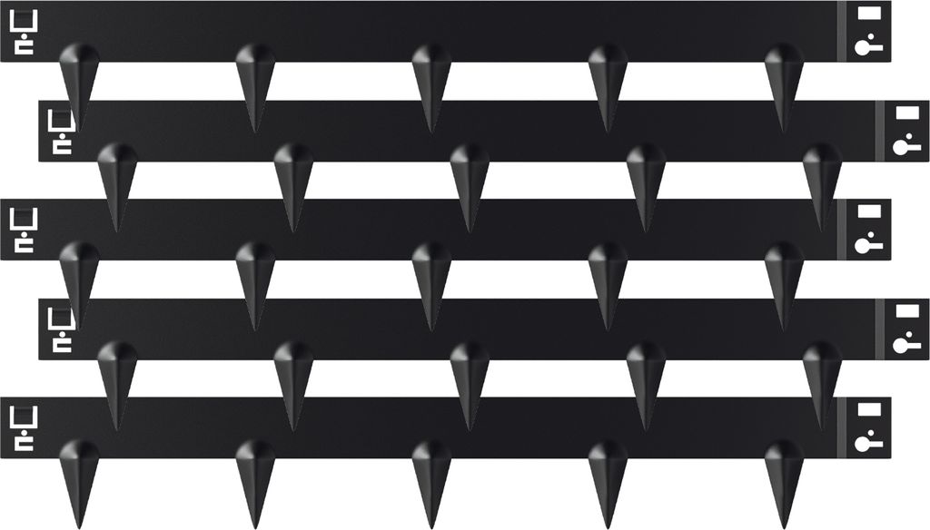 Aopunly Rasenkante Schnecken Abwehr Verzinkt Blumenzaun Trennrand Gartenumrandung Stahl 100x18cm 5m Schwarz