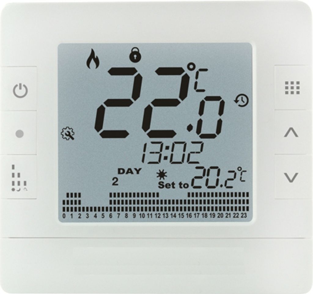 Raumthermostat EU6060 für Heizen und Kühlen mit Wochenprogramm