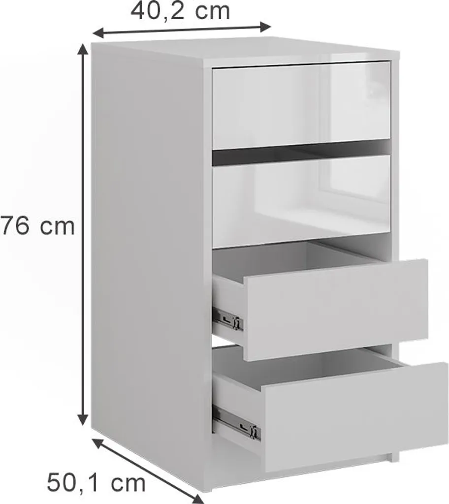Gagnez de la place avec la commode Vicco Sherry blanche 40cm compacte