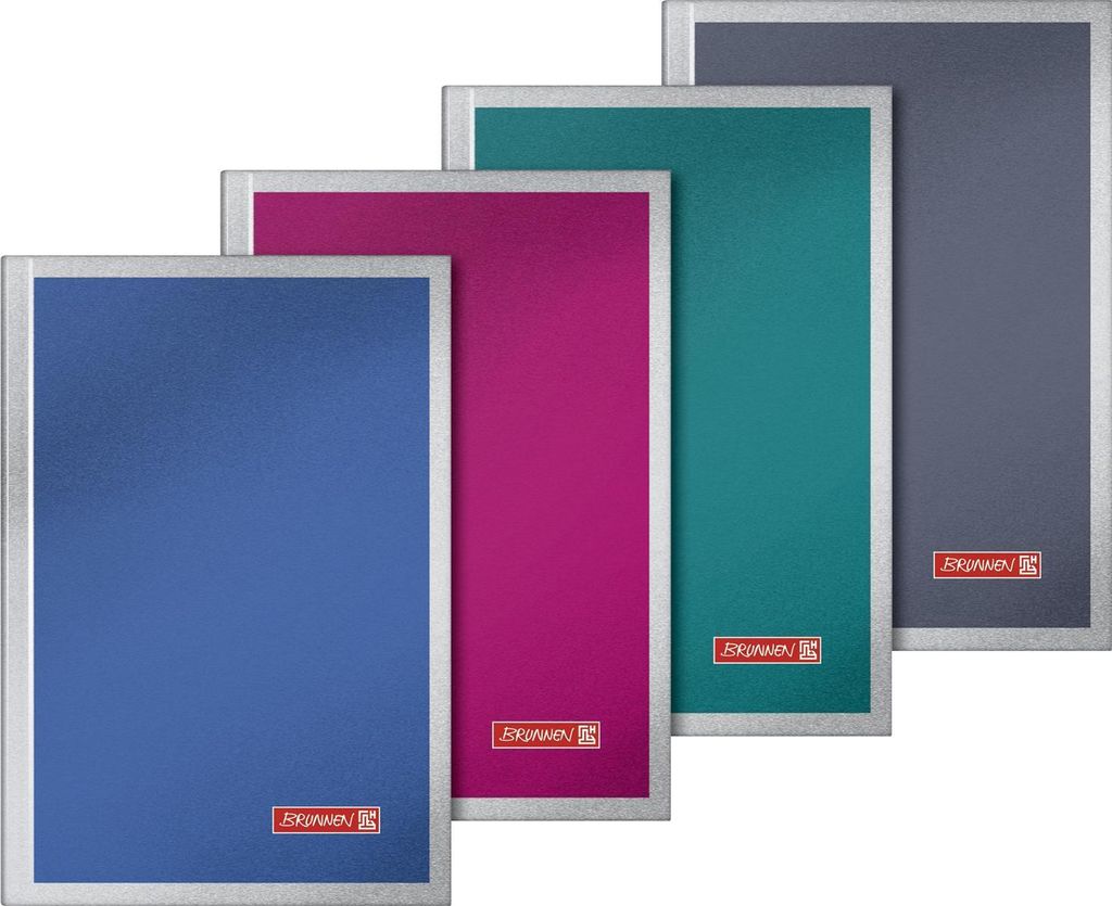 BRUNNEN 105597203 Notizbuch Metallic A6 kariert