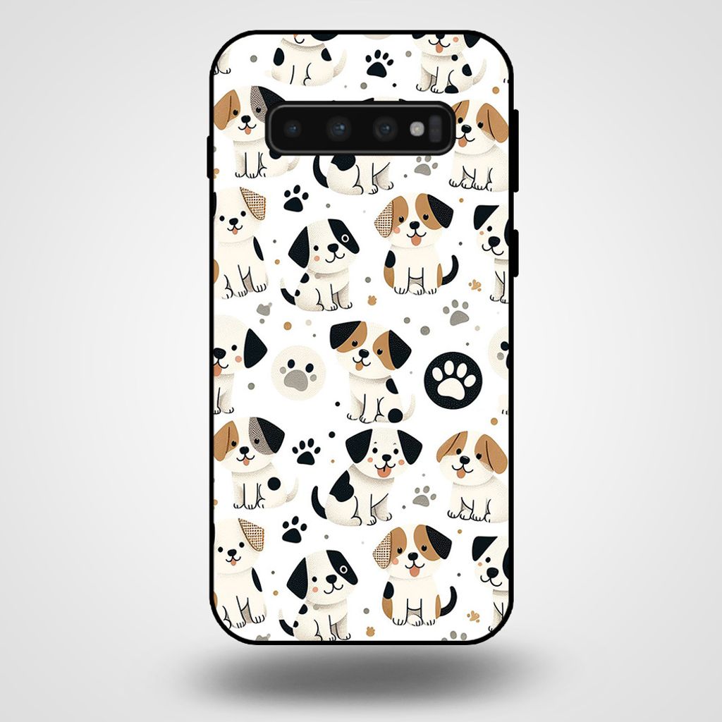 Smartphonica Telefon Fall für Samsung Galaxy S10 mit Hund drucken - TPU zurück Abdeckung Fall Hunde Design