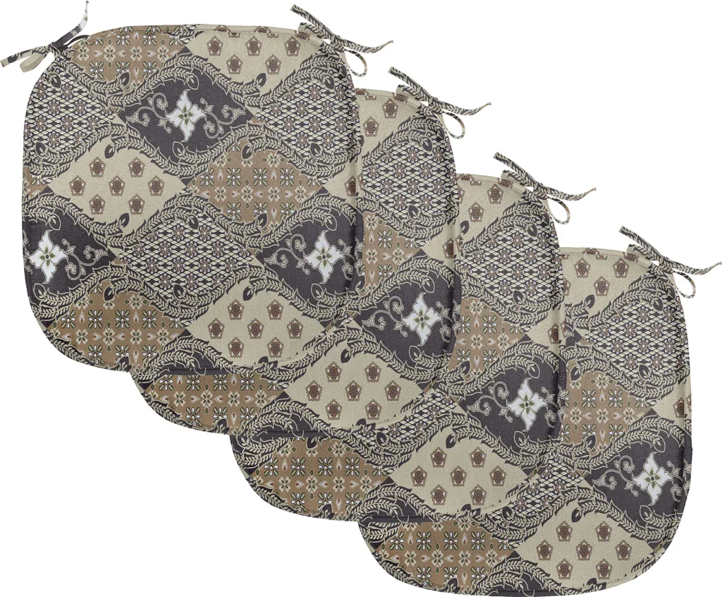 Set 4 Cuscini Sedia 40x40 Impermeabili Batik - Abakuhaus Arredo