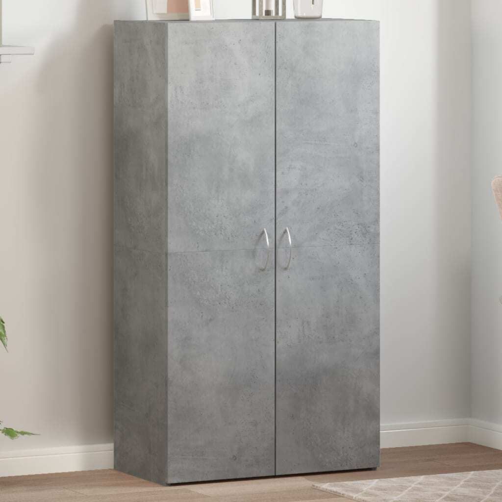 Möbel Aktenschrank Betongrau 60x32x115 cm Holzwerkstoff - Aktenschränke Neu2047265