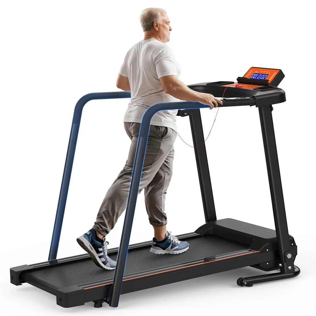 Tapis de course pliable 120 kg AIORBER avec longues mains courantes
