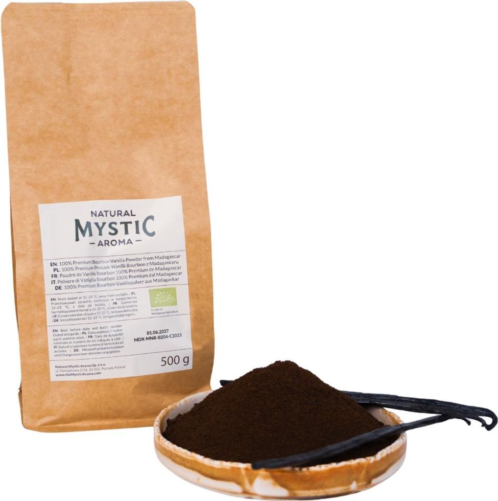 Bourbon Vanillepulver - 500 g - Cremig-Süßer Geschmack - Madagaskar - Klasse A - Reine Vanille