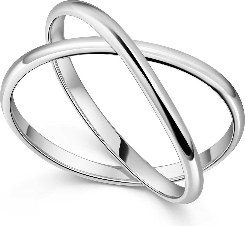 MATERIA Damen Ring 925 Sterling Silber Wickelring breit Produktbild 
