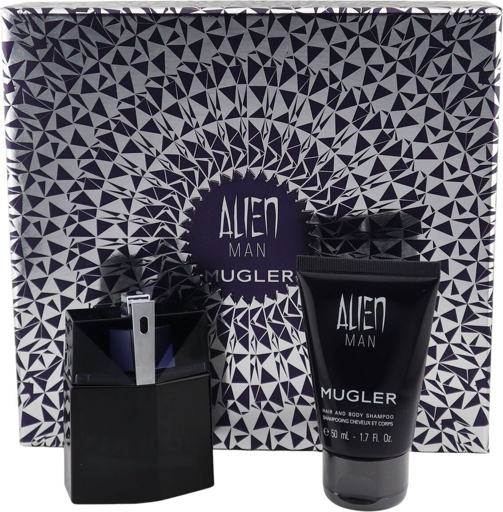 Mugler Alien Man Eau de Toilette Spray 50 ml refillable + Duschgel 50 ml