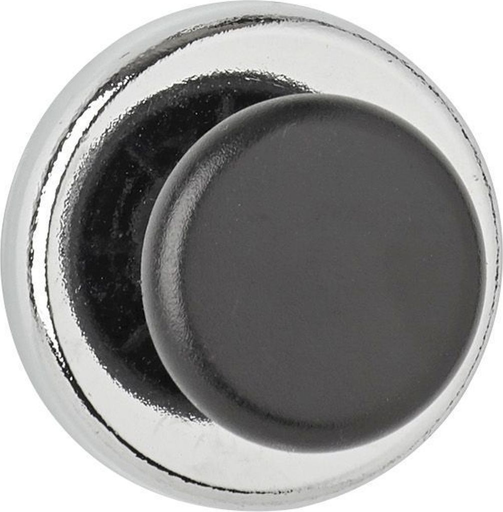 Kraft-Magnet mit Griffknopf Größe 36mm 5000g hellsilber Packung mit 4 Stück