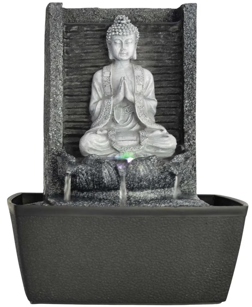Fontaine Nirvana Bouddha en méditation - Décoration Zen d'intérieur