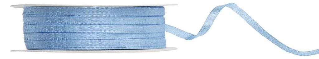 Nastro di raso blu baby azzurro 50m larghezza 3mm Immagine del prodotto 