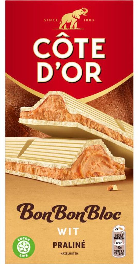 Côte d'Or BonBonBloc Praliné White Chocolate 200g – Krémová Obrázek produktu 